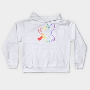 Rat Yawn (Rainbow Version) Kids Hoodie